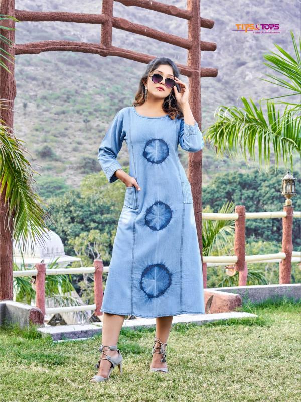 Tips And Tops Denimos Vol 7 cotton Fancy Denim Kurti Collection